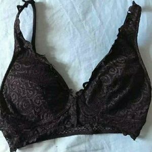 XXL Black Lace Front Hook Comfort Bra